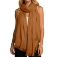 thumbnail image 1 of UJNDER Solid Color Long Scarf for Soft Breathable Versatile Fashion Wrap Shawl Elegant Daily Wear Gold One Size, 1 of 5