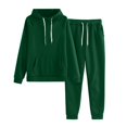 thumbnail image 1 of UJNDER Sport Suit Women Solid and Tracksuit Sweatshirt Hooded Women Suits Sets Pant Suits for Women Green XXXXL, 1 of 7