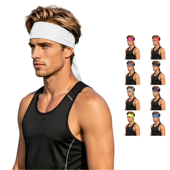 UJNDER Stretchy Wicking Performance Headband for Workout Training Sports Fitness Running Gym Activities Workout Headbands for Women,White,One Size