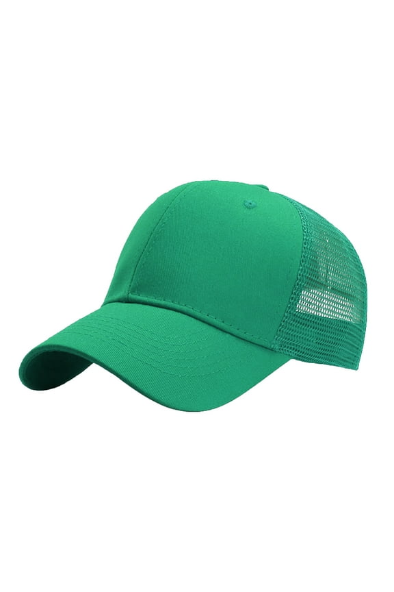 Structured Design Trucker Hat Baseball Cap Adjustable Six Panel Snapback Cap for Outdoor Activities Trucker Hat Green
