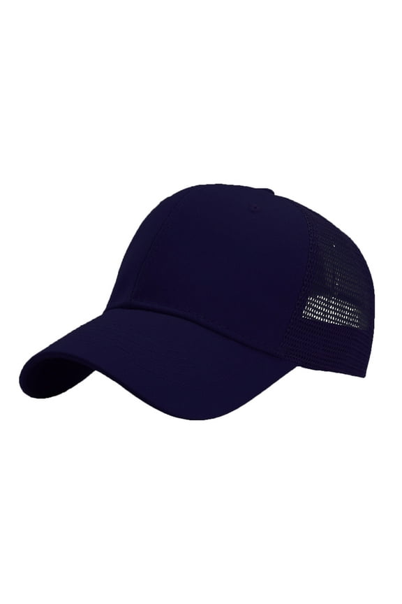 Structured Trucker Hat Baseball Cap Adjustable 6 Panel Design for Comfort and Style Mens Baseball Cap Navy