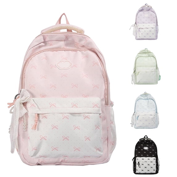 UJNDER Students Large Capacity Lightweight Backpack with Multiple Compartments for Daily Commutes Travel and School Use,Pink,Large