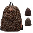 thumbnail image 1 of UJNDER Students Leopard Print Large Capacity Backpack for Commuting Travel and Daily School Use Versatile Daypack,Brown,Large, 1 of 7