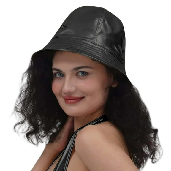 UJNDER Stylish Bucket Hats Reversible Gold Foil Coated Fisherman Hats for Trendsetters for Any Occasion Black