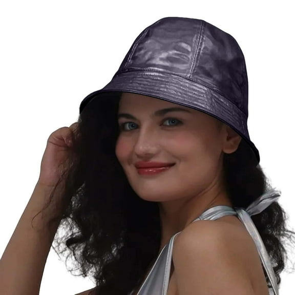 UJNDER Stylish Bucket Hats Reversible Gold Foil Coated Fisherman Hats for Trendsetters for Any Occasion Grey