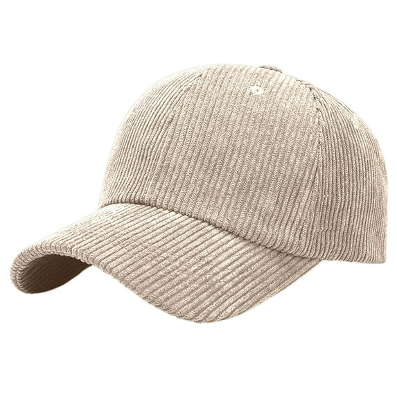 UJNDER Stylish Corduroy Baseball Cap for Men and Women Versatile Soft Texture Sunshade Hat for Casual Wear and Outdoor Activities White