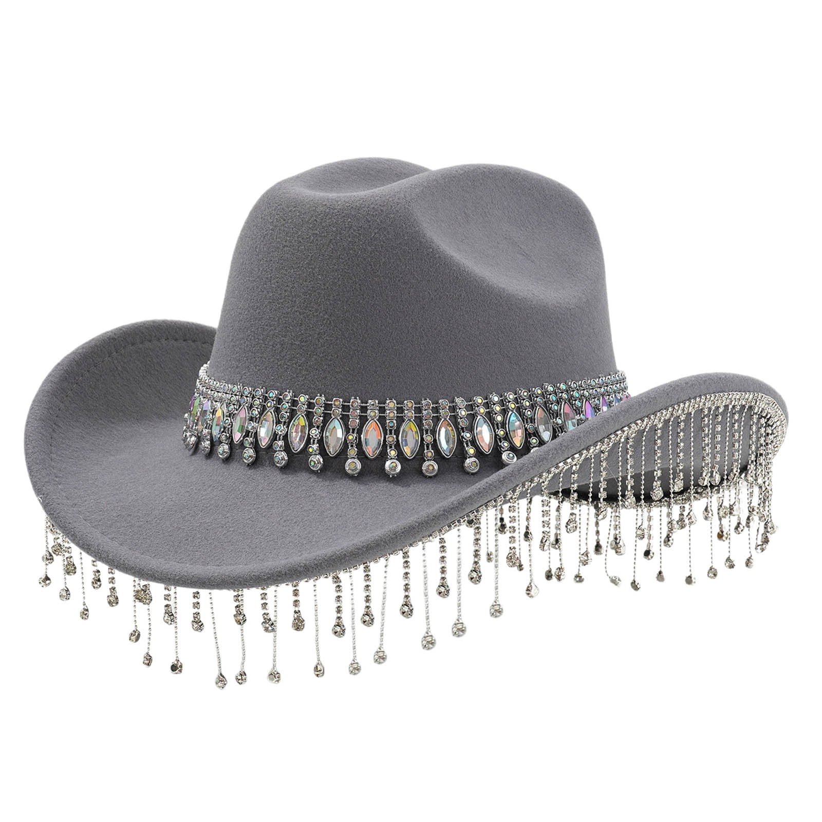 UJNDER Stylish Cowboy Hat for Women and Men with Large Round 