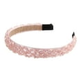 thumbnail image 1 of UJNDER Stylish Rhinestone Headband for Women Elegant Hair Accessories Comfortable Design for Home Pink, 1 of 4