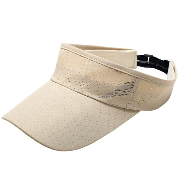 UJNDER Summer Outdoor Sun Visor Cap with Breathable Design for Leisure Activities Adjustable and Comfortable Beach Hat for All-Day Wear Beige