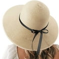thumbnail image 1 of UJNDER Sun Hats Beach Hats for Women Big Straw Wide Brim Summer Hat Floppy Foldable Roll Up Cap Sun Hat Khaki, 1 of 3