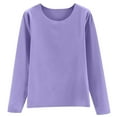 thumbnail image 1 of UJNDER Thermal Underwear Top for Versatile Long Sleeve Base Layer with Round Neck and Seamless Design for Warmth Thermal Tops for Women Light Purple L, 1 of 2