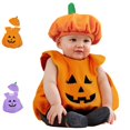 thumbnail image 1 of UJNDER Toddler Halloween Pumpkin Set with Soft Vest Top and Matching Hat for Baby Boys Girls Party Baby Halloween Outfit,Orange_011,18-24 Months, 1 of 8