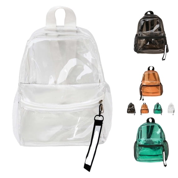 UJNDER Transparent Clear Jelly Backpack for Summer Travel and Beach Trips Water-resistant Daypack with Multiple Compartments School Backpack for Girls,02_White,Mid