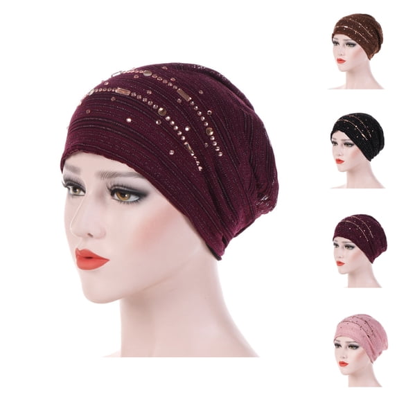 UJNDER Turban Long Caps Women Head Wrap Mesh Style Breathable Bonnet Hair Wrap ,One Size