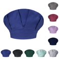 thumbnail image 1 of UJNDER Unisex Bouffant Hat Solid Color Cap Kitchen Catering Oil Proof Chef Hat for Men Women Head Wrap Dark Blue,One Size, 1 of 3