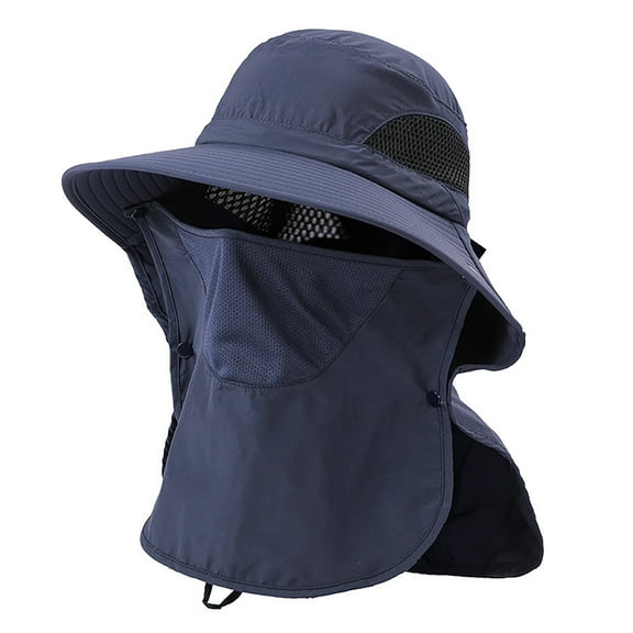 UJNDER Unisex Bucket Hat for Outdoor Detachable Sun Shade for Hiking Fishing and Travel Versatile All-Season Accessory Navy
