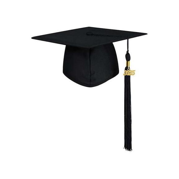 UJNDER Unisex Graduation Hat Cap For Student Graduation Celebrations 2025 Academic Year Mortarboard With Tassel For High School College University Black