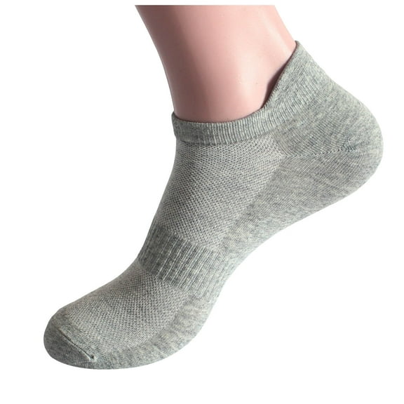 UJNDER Unisex No Show Boat Socks with Mesh Breathable Pull Tab Liner Socks for Sports Grey