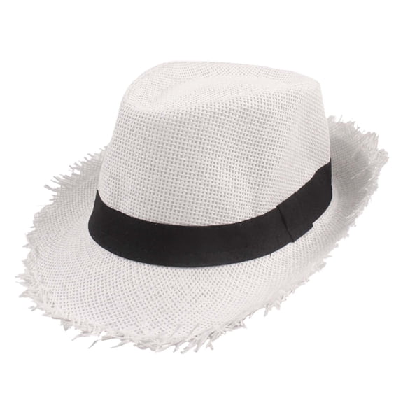 UJNDER Unisex Straw Sun Hat For Summer Outdoor Activities And Beach Excursions Wide Brim Panama Hat For Men And Women Garden Party Vacation White