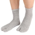 thumbnail image 1 of UJNDER Unisex Tabi Socks Japanese Split Toe Socks Blend Crew Socks for Indoor Grey, 1 of 6