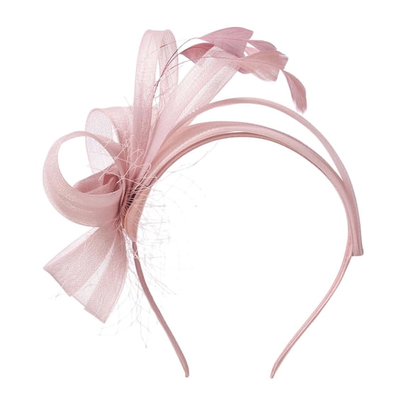 UJNDER Versatile Knot Headband for Commute Unique Bridal and Feather Hair Accessory for Women Pink