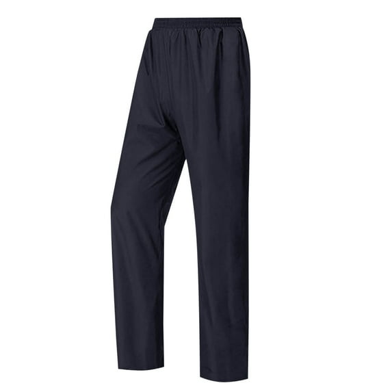 UJNDER Water Proof and Wind Proof Adult Hiking and Cycling Split Double Layer Thick Wear Resisting Rainproof Pants Black XL