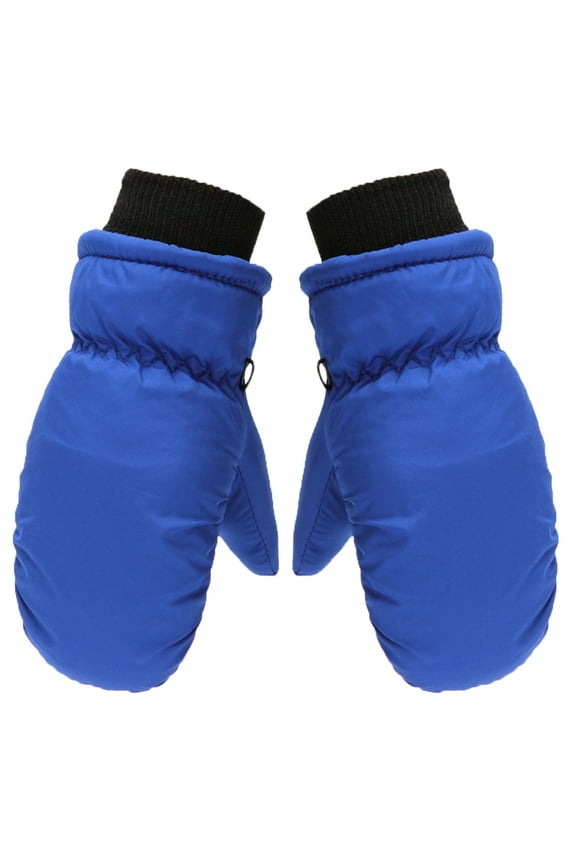 Windproof Winter Warm Gloves Mittens for Boys and Girls for Outdoor Skating Snow Activities and Skiing Blue