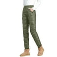 thumbnail image 1 of UJNDER Winter Plus Size Down Trousers for Men and Women with High Waist Thick Cold Warm White Down Insulation Green L, 1 of 5