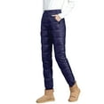 thumbnail image 1 of UJNDER Winter Plus Size Down Trousers for Men and Women with High Waist Thick Cold Warm White Down Insulation Navy L, 1 of 5