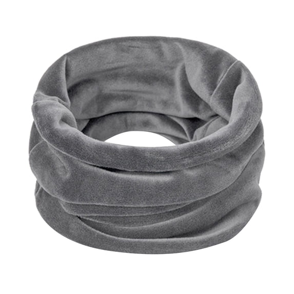UJNDER Winter Ski Neck Protector for Women Thickened Windproof Neck Scarf in Gold Velvet for Autumn and Winter Neck Warmer Grey