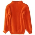 thumbnail image 1 of UJNDER Winter Sweater for Women Loose Warm Pullover Knitted Crew Neck Orange One Size, 1 of 3