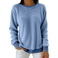 thumbnail image 1 of UJNDER Winter Thermal Flannel Shirt for Plus Size Long Sleeve Pullover Top Soft Brushed Blouse Cozy Warm Loungewear Casual Comfort Fit Full Coverage Tunic Style for Cold Weather Womens Tops Blue XL, 1 of 5
