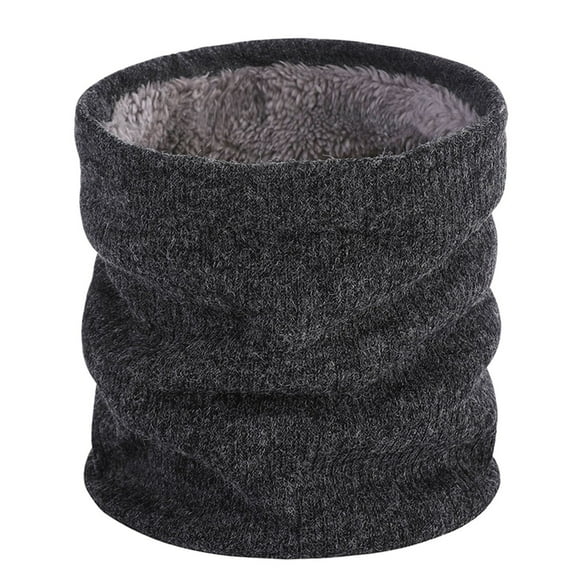 UJNDER Winter Warm Neck Warmer for Men and Women Soft Thick Wrap Scarf Ideal for Cold Weather Dark Gray