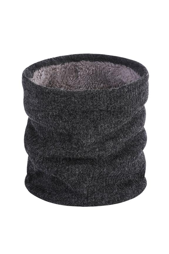 Winter Warm Neck Warmer for Men and Women Soft Thick Wrap Scarf Ideal for Cold Weather Dark Gray