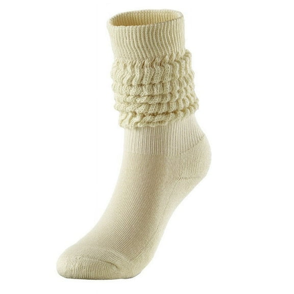 UJNDER Women Extra Long Thick Colorful Over Knee Stockings Stacked Style Winter Wear Beige