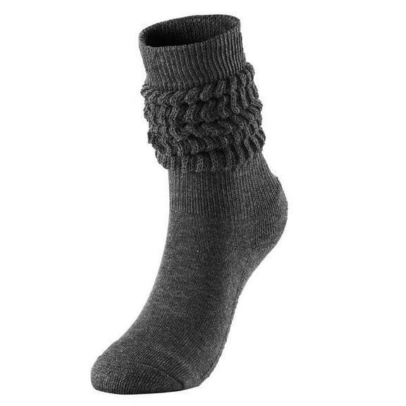 UJNDER Women Extra Long Thick Colorful Over Knee Stockings Stacked Style Winter Wear Dark Gray