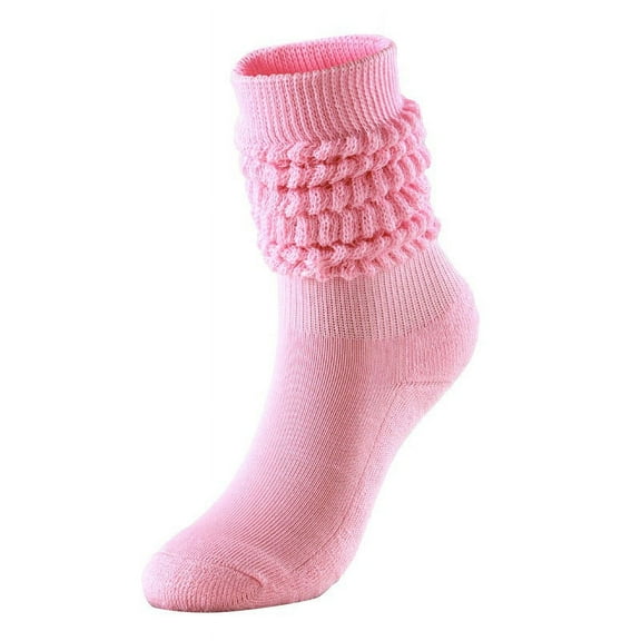 UJNDER Women Extra Long Thick Colorful Over Knee Stockings Stacked Style Winter Wear Pink