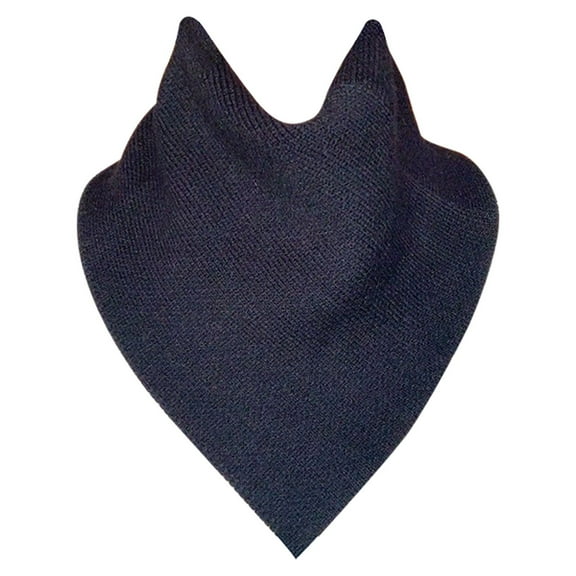 UJNDER Women's Autumn Winter Triangle Scarf Cozy Neck Set Warm Stylish Accessory for Fashion-forward Ladies Black