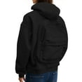 thumbnail image 1 of UJNDER Women's Backpack Design Zip Up Hoodies for Women Lightweight Pocket Jacket Outdoor Activities Black XXL, 1 of 8
