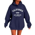 thumbnail image 1 of UJNDER Women's Casual Letter Print Hoodies for Women Pullover Comfortable Fall Winter Navy XL, 1 of 4