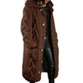 thumbnail image 1 of UJNDER Women's Casual Long Button Down Cardigan Sweater Lightweight Knit Open Front Coat for Everyday Outfits and Comfort Brown XXXXXL, 1 of 5