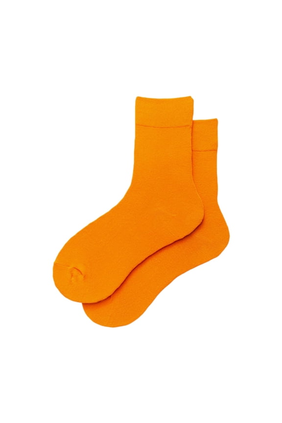 Women's Color Block Crew Socks Casual Stacked Socks Sporty Style for Fashion Everyday Wear Orange