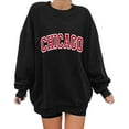 thumbnail image 1 of UJNDER Women's Basic Letter Graphic Crewneck Sweatshirt Long Sleeve Casual Pullover for Everyday Wear Black L, 1 of 4