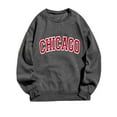 thumbnail image 1 of UJNDER Women's Crewneck Sweatshirt Valentine's Day Letter Print Pullover Long Sleeve Casual Dark Gray XXL, 1 of 4