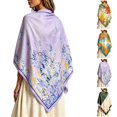 thumbnail image 1 of UJNDER Women's Elegant Silk-like Blend Print Scarf Lightweight Sheer Cover Up Shawl for Adult Daily Wear and Occasions Scarf for Women,Purple_003,One Size, 1 of 6
