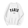 thumbnail image 1 of UJNDER Women's Fashion Letter Print Hooded Sweatshirt Oversized Long Sleeve Drawstring Casual Loose Pullover Hoodies for Women White L, 1 of 4