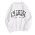 thumbnail image 1 of UJNDER Women's Fashion Letter Print Hoodies for Women Loose Fit Long Sleeve Sports Style White XL, 1 of 3