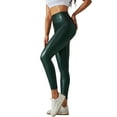 thumbnail image 1 of UJNDER Women's Fashion PU Leather Pants High Waist Solid Color Slim Fit Nightclub Autumn Winter Green XXXL, 1 of 8