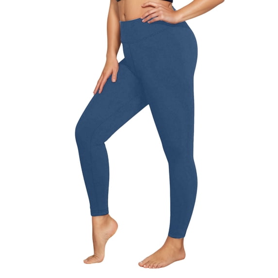 UJNDER Women's High Waisted Yoga Pants Butterluxe Full Length for Comfort and Style Blue XXL
