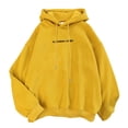 thumbnail image 1 of UJNDER Women's Letter Print Hoodie Long Sleeve Cute Pullover for Teen Girls Casual Comfort Yellow L, 1 of 9